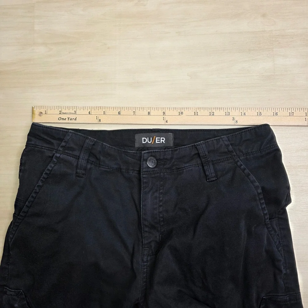 DUER Men's Live Free Adventure Pant Black Slim Tapered 31x32 Gusseted Crotch
